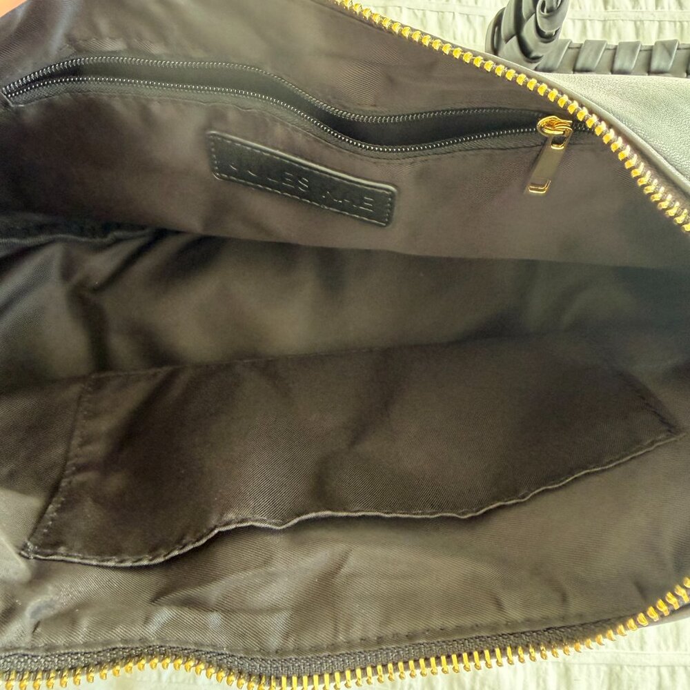 NWT Jules Kae shoulder/crossbody/hobo bag in black vegan leather - Picture 6 of 12